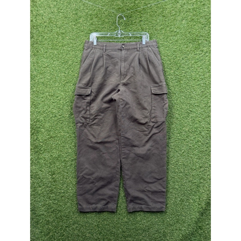 Eddie Bauer Cargo Pants Mens 34x30 Khaki Chino Canvas Baggy Skater y2k